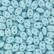 SuperDuo perlen 2.5x5mm Powdery - Pastel Turquoise